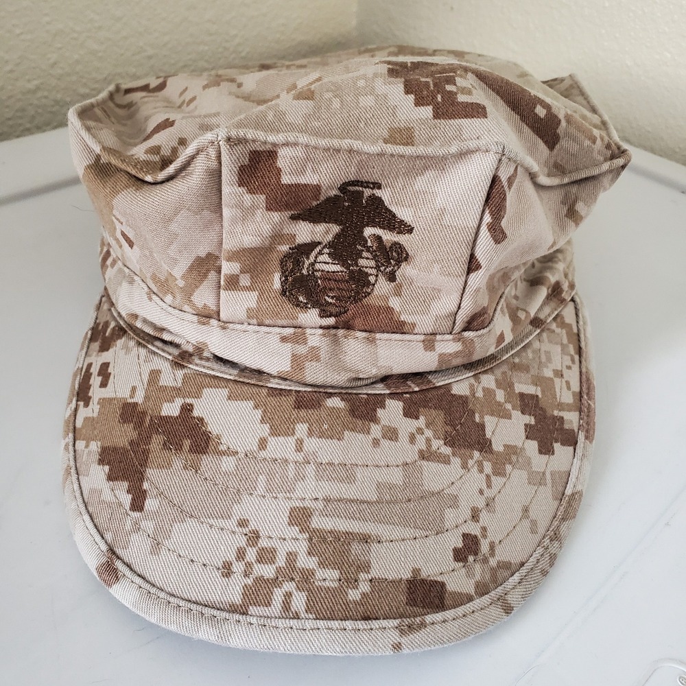 USMC MARPAT Desert Garrison Cover Sekri Industries Digital Camo Utility Cap Sz S